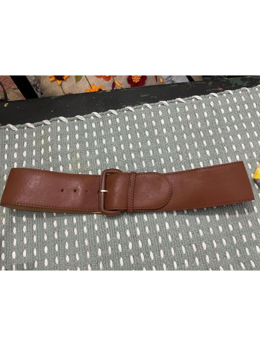 Vintage Claude Rap Paris Brown Leather Belt - By Claude Montana